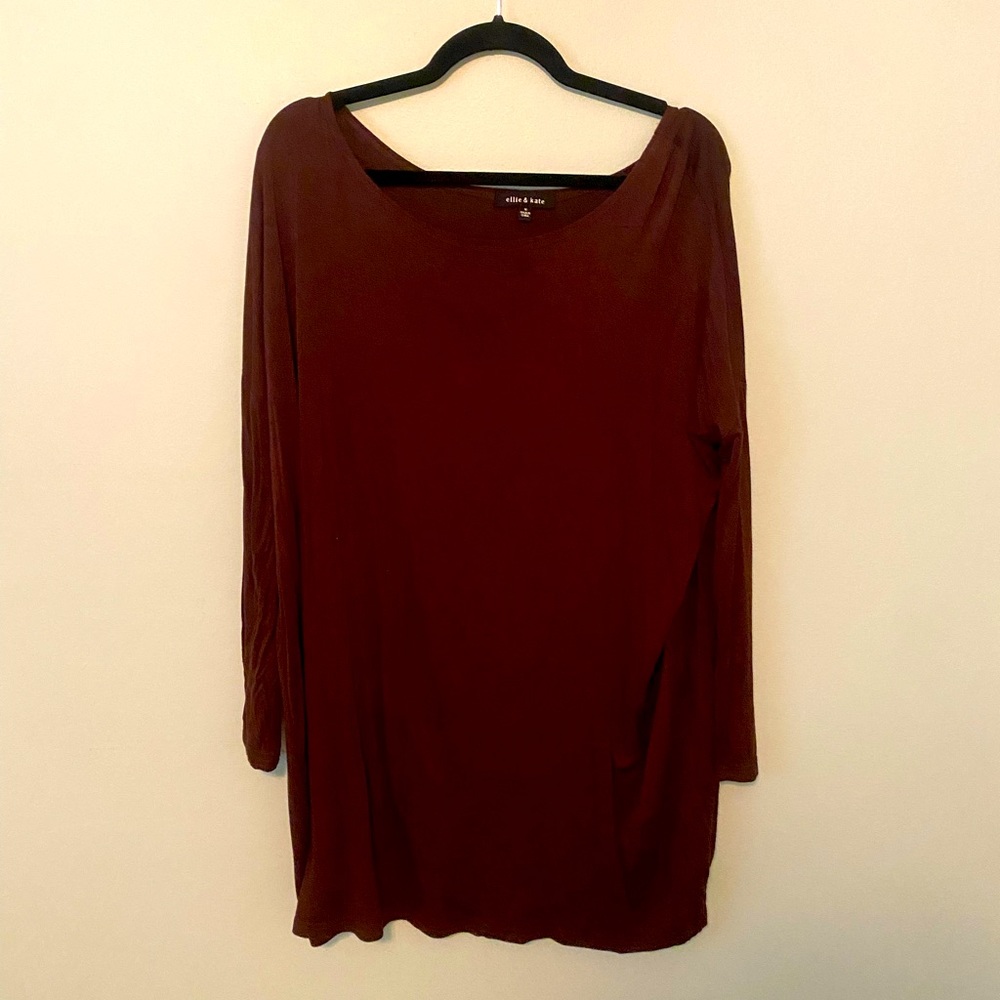 Ellie & Kate long sleeve brown top